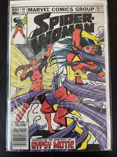 Spider-Woman Comic #48 Marvel 60 Cents 1982 Bronze Age Gypsy Moth