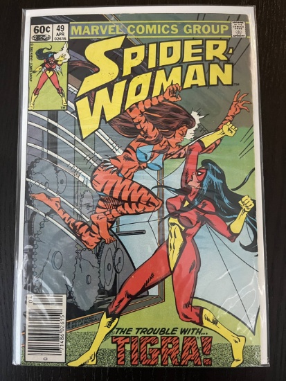 Spider-Woman Comic #49 Marvel 60 Cents 1982 Bronze Age Tigra