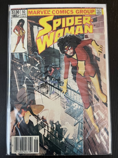 Spider-Woman Comic #50 Marvel 1983 Bronze Age Key 1st Appearance Locksmith, Tick Tock & Final Issue
