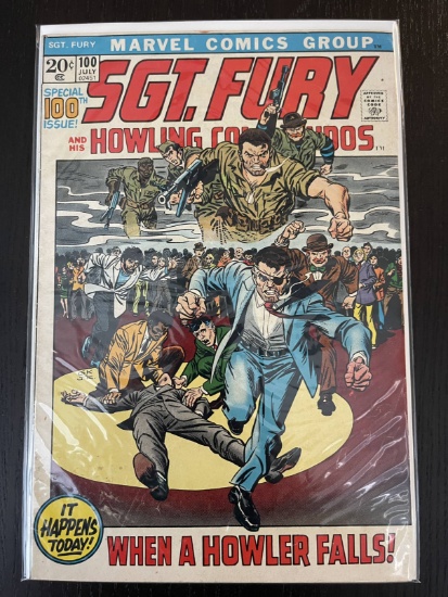 Sgt Fury and his Howling Commandos Comic #100 Marvel 20 Cents 1972 Bronze Age Gil Kane John Romita