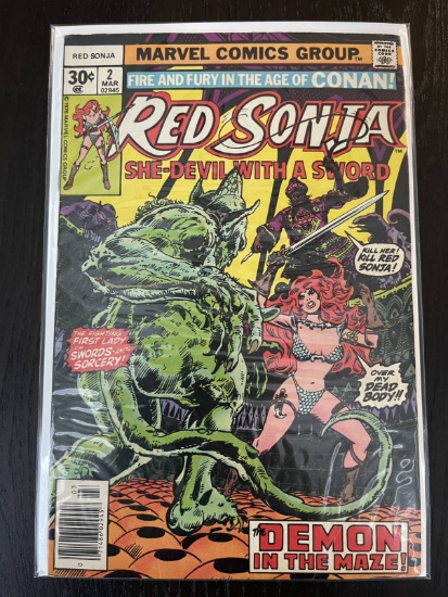 Red Sonja Comic #2 Marvel 30 Cents Bronze Age 1977 In the Age of CONAN Frank Thorne