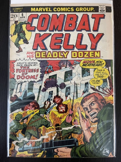 Combat Kelly and his Deadly Dozen Comic #6 Marvel 20 Cents 1973 Bronze Age War Comic