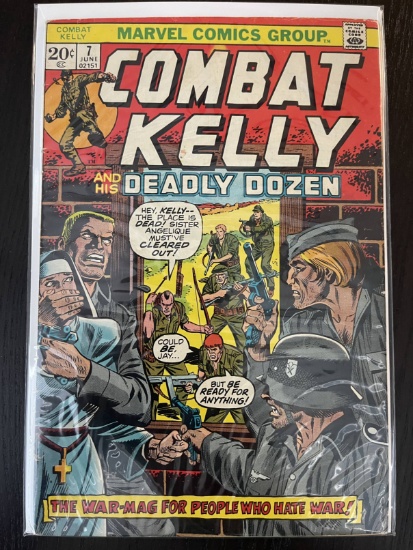Combat Kelly and his Deadly Dozen Comic #7 Marvel 20 Cents 1973 Bronze Age War Comic