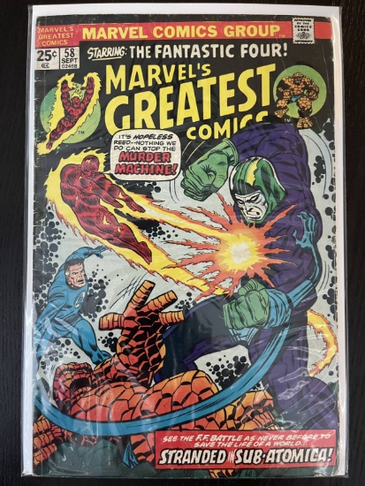 Marvels Greatest Comics #58 Bronze Age 25 Cents 1975 Jack Kirby Stan Lee Giant Size Reprints