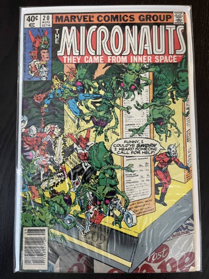 Micronauts Comic #20 Marvel 40 Cents 1980 Bronze Age Bill Mantlo