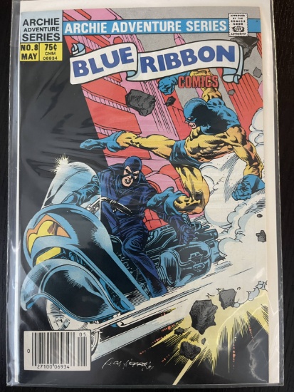 Blue Ribbon Comics #8 Archie Adventure Series 75 Cents 1984 Bronze Age The Black Hood Neal Adams