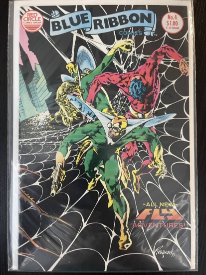 Blue Ribbon Comics #4 Red Circle 100 Cents 1984 Bronze Age The Fly Rich Buckler
