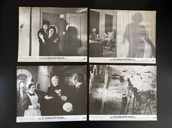 4 Mini Lobby Cards David Lynchs The Elephant Man with John Hurt Anthony Hopkins 1980 John Gielgud 8x
