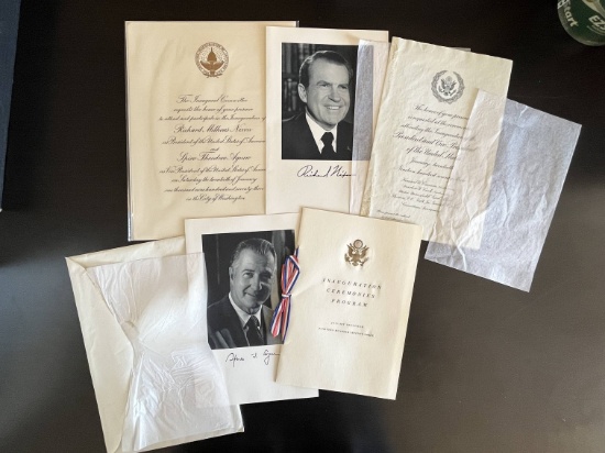 Official Richard Nixon Spiro Agnew Presidential Inauguration Invitation Program Photos and Ticket 19