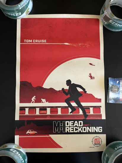 Mission Impossible Dead Reckoning Poster and Promotional Pin 2023 Limited Edition Tom Cruise 17x11