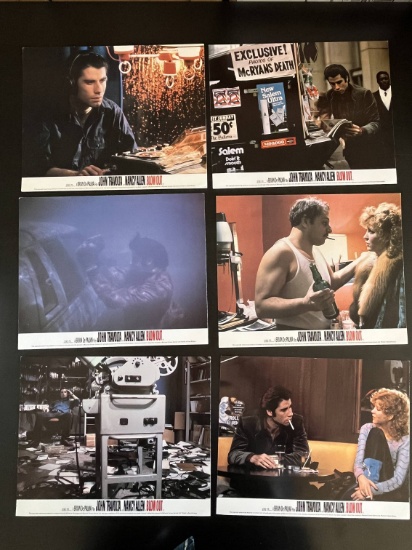 6 Mini Lobby Cards 8x10 Photo Cardstock BLOW OUT John Travolta Brian DePalma Film Nancy Allen 1981