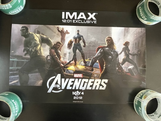IMAX Exclusive Mini Poster for The Avengers Marvel 2012 Captain America Thor Hulk Black Widow Iron M