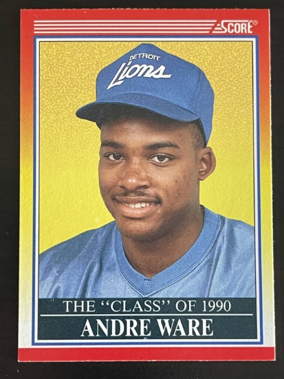 Andre Ware 1990 Score Sports Card Trading Card #607 NFL Detroit Lions Class of Card