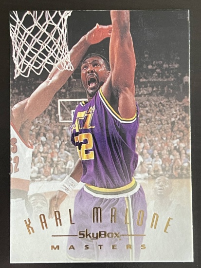 Karl Malone 1995 Skybox Sports Trading Card #113 Masters Card NBA Basketball Jazz