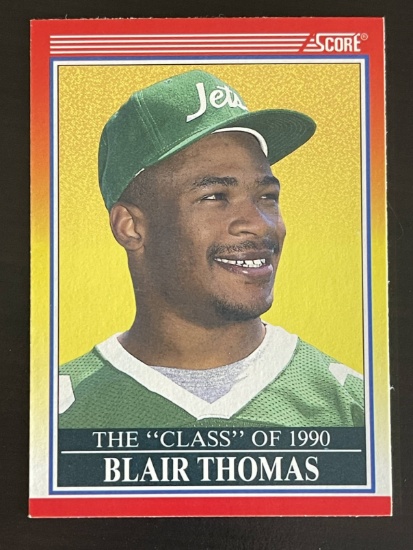Blair Thomas 1990 Score Sports Card Trading Card #608 NFL NY Jets Class of Card