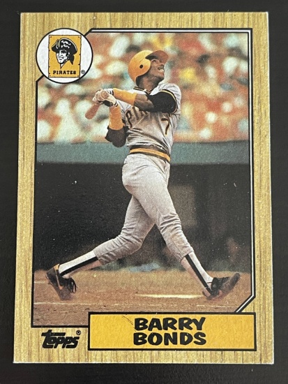 Barry Bonds 1987 Topps #320 Pirates Baseball Sports Trading Card Rookie Card Error Card Black Mark N