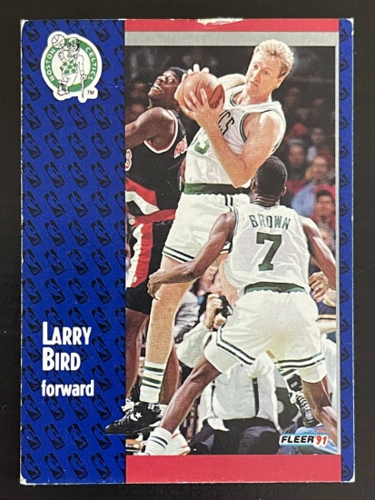 Larry Bird 1991 Fleer Boston Celtics Basketball Card #8 Forward NBA