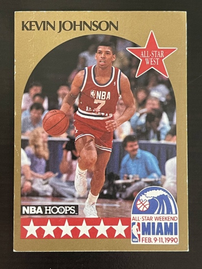 KEvin Johnson 1990 NBA Hoops Basketball Card #19 All-Star West