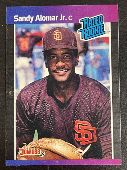 Sandy Alomar Jr 1989 Donruss Rated Rookie Baseball Card #28 Padres