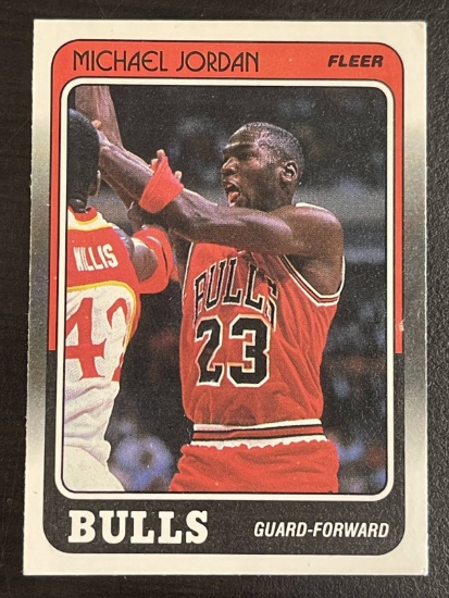 Michael Jordan 1988 Fleer Basketball Card #17 Chicago Bulls Guard Forward
