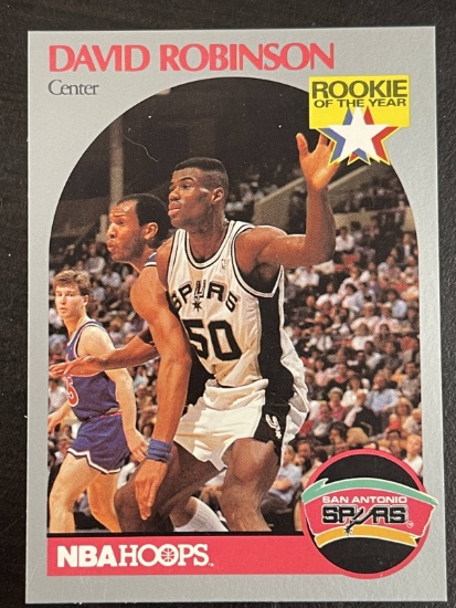 David Robinson 1990 NBA Hoops Basketball Card #270 Rookie of the Year Spurs