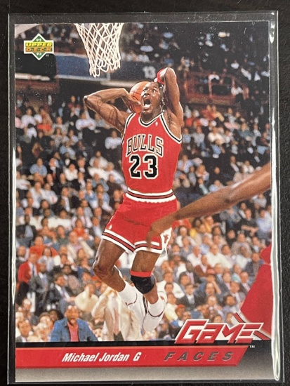 Michael Jordan 1993 Upper Deck Game Faces Card #488 Basketball Collectors Card Chicago Bulls