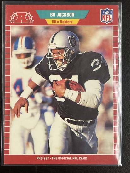 Bo Jackson 1989 Pro Set NFL Football Card #185 Running Back Raiders