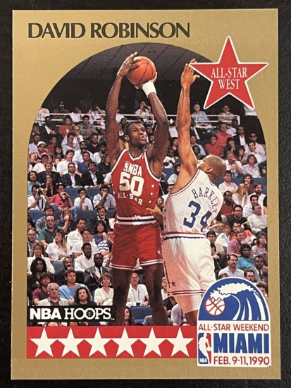 David Robinson 1990 NBA Hoops Basketball Card #24 All-Star West Card San Antonio Spurs
