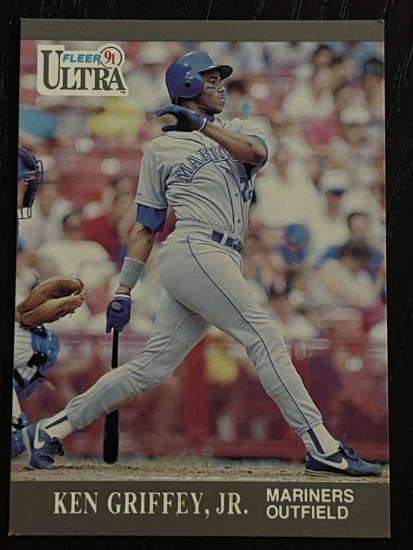 Ken Griffey Jr 1991 Fleer Ultra #336 Mariners Outfield Sports Trading Card