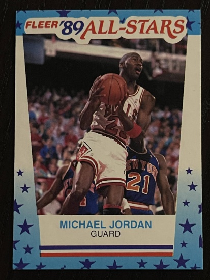 Michael Jordan 1989 Fleer All-Stars STICKER #3 Chicago Bulls Unused Guard Baskeball