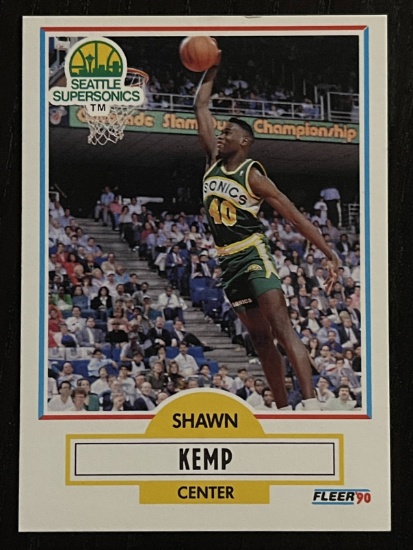 Shawn Kemp 1990 Fleer Trading Card #178 Seattle Supersonics NBA Basketball