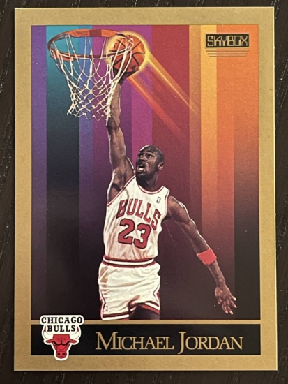 Micahel Jordan 1990 Skybox Chicago Bulls Card #41 Basketball on Front Golf on Back