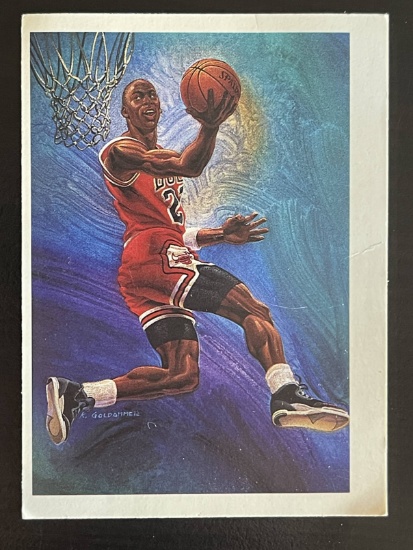 Michael Jordan 1990 NBA Hoops Sports Trading Card #358 Basketball Illustrated Card Chicago Bulls
