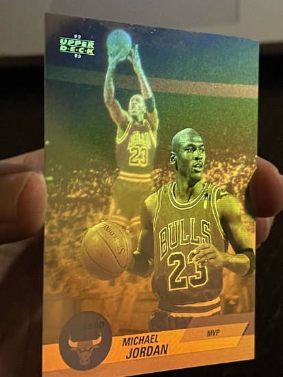 Michael Jordan Hologram Card AW9 MVP Upper Deck Chicago Bulls