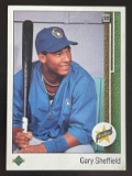 Gary Sheffield 1989 Upper Deck Sports Trading Card #13 MLB Rookie Card Shortstop Brewers