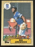 Bo Jackson 1986 Topps Royals Baseball Card Future Stars #170 Outfield Rookie Card