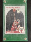 Michael Jordan 1990 NBA Hoops Sports Trading Card #65 Basketball Encased Card Chicago Bulls