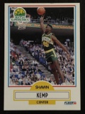 Shawn Kemp 1990 Fleer Trading Card #178 Seattle Supersonics NBA Basketball