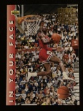 Michael Jordan 1987 Upper Deck IN YOUR FACE card #453 Two-Time Champion NBA Slam Dunk Championship