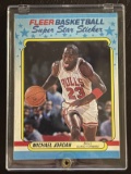 Michael Jordan Super Star Sticker Unused ENCASED 1988 Fleer NBA
