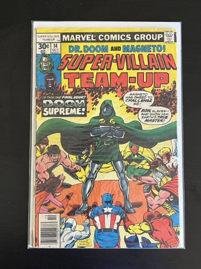 Super-Villain Team-Up Marvel Comic #14 Bronze Age 1977 Doctor Doom and Magneto