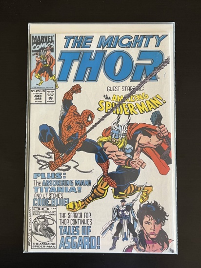 The Mighty Thor Marvel Comic #448 1992 Spider-Man