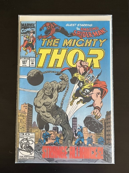 The Mighty Thor Marvel Comic #447 1992 Spider-Man