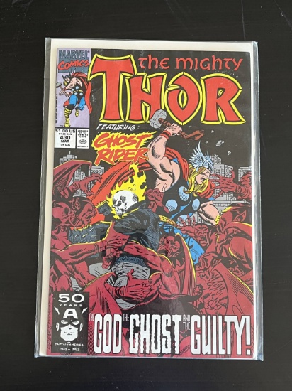 The Mighty Thor Marvel Comic #430 1991 Ghost Rider
