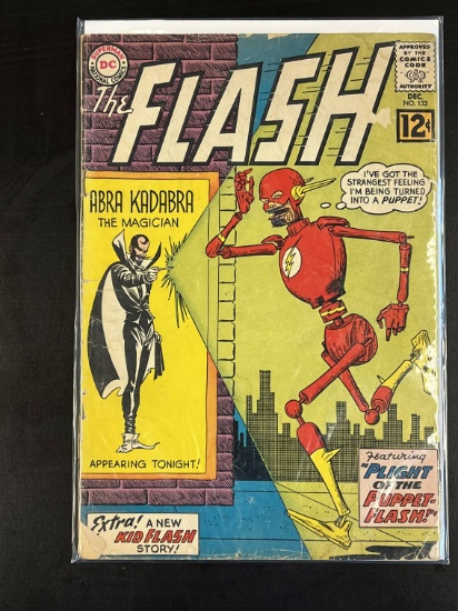 The Flash DC Comic #133 Silver Age 1962 Key 2nd Appearance and first cover of Abra Kadabra.