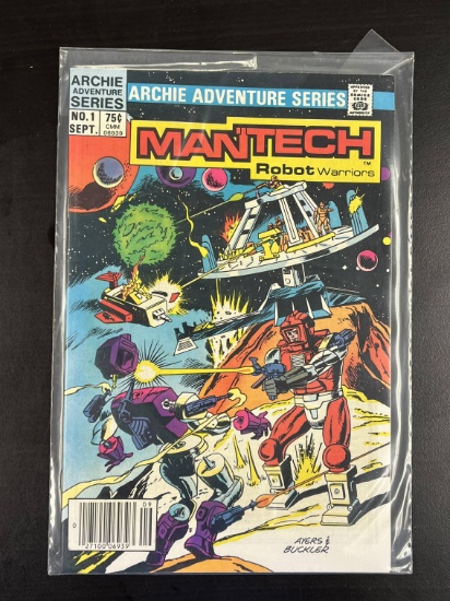 Mantech Robot Warriors Archie Adventure Series Comic #1 Bronze Age 1984