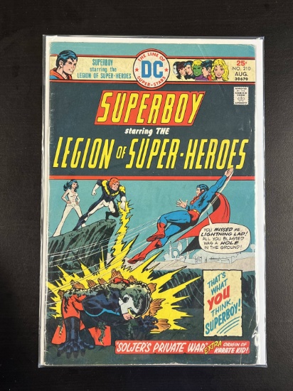 Superboy starring the Legion of Super-Heroes DC Comic #210 Bronze Age 1975