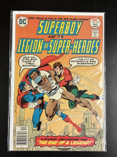 Superboy starring the Legion of Super-Heroes DC Comic #222 Bronze Age 1976