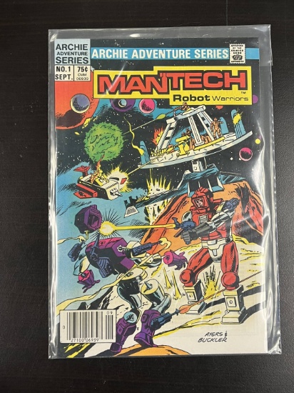 Mantech Robot Warriors Archie Adventure Series Comic #1 Bronze Age 1984