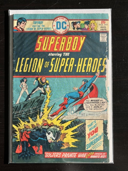 Superboy starring the Legion of Super-Heroes DC Comic #210 Bronze Age 1975